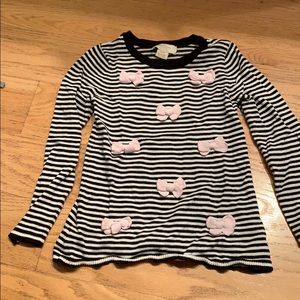 Kate spade girls stripe bow sweater